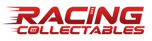 generate me a red logo of just text saying Racing Collectables put rhe word Racing above Collectables and make it themed for f1 racing